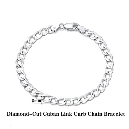 Italian Diamond Cut Cuban Link Chain Necklace