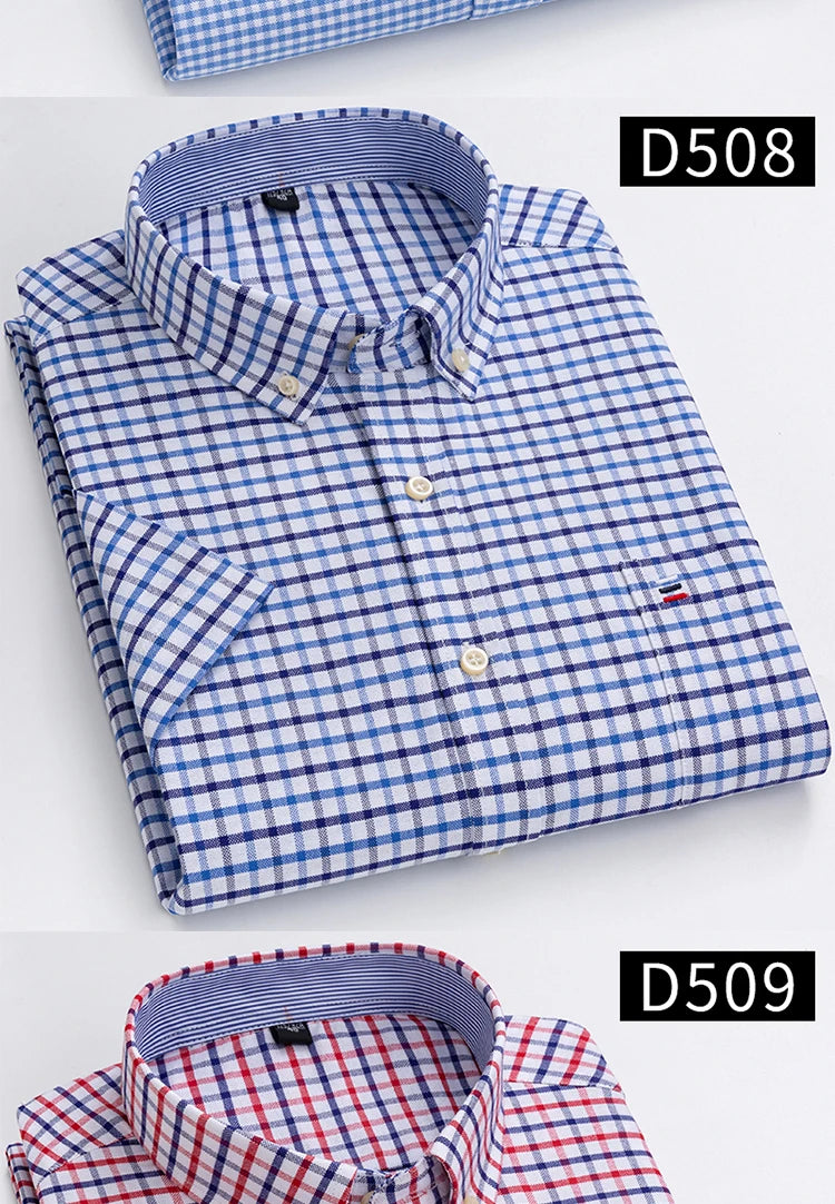 Plus Size Men Plaid Striped Formal Business