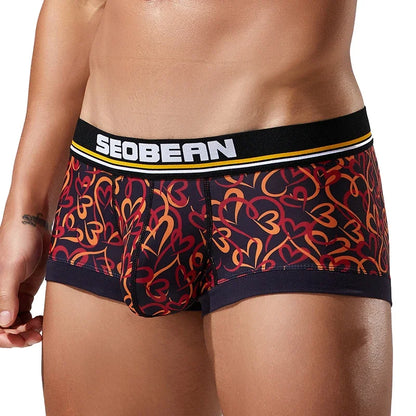 Heart Cotton Boxer Briefs Comfortable Breathable