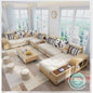 U-Shaped Sectional Fabric Sofa Set