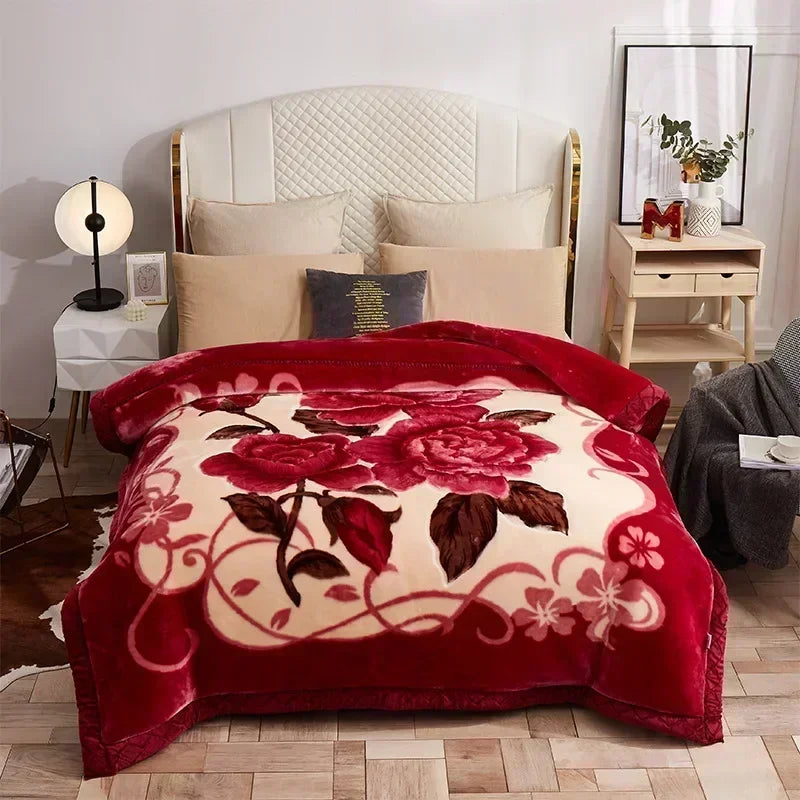 European Style Warm Raschel Blanket High End