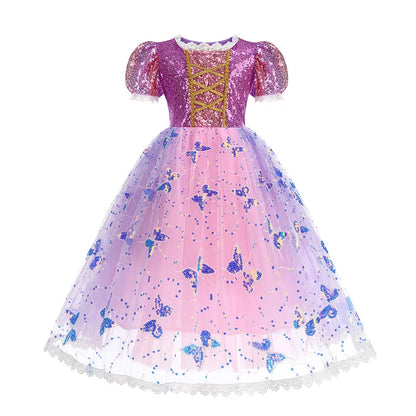 Disney Glowing Rapunzel Costume Girl LED Princess Gown