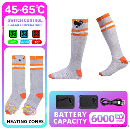 Rechargeable Anti-Cold Men Women Thermal Heated Socks