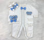 4 Pcs Boy/Girl Rhinestone Crown Jumpsuit Clothing