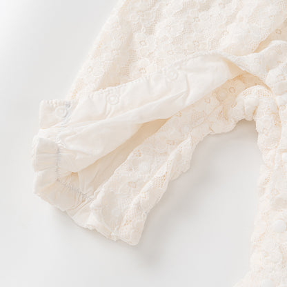 Girl Sweet Princess Rompers Floral Lace  Jumpsuit