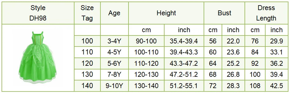 Girls Elsa Anna Dress Princess Carnival Jasmine Rapunzel