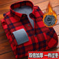 American Vintage Thickened Warm Plaid Shirt Mens