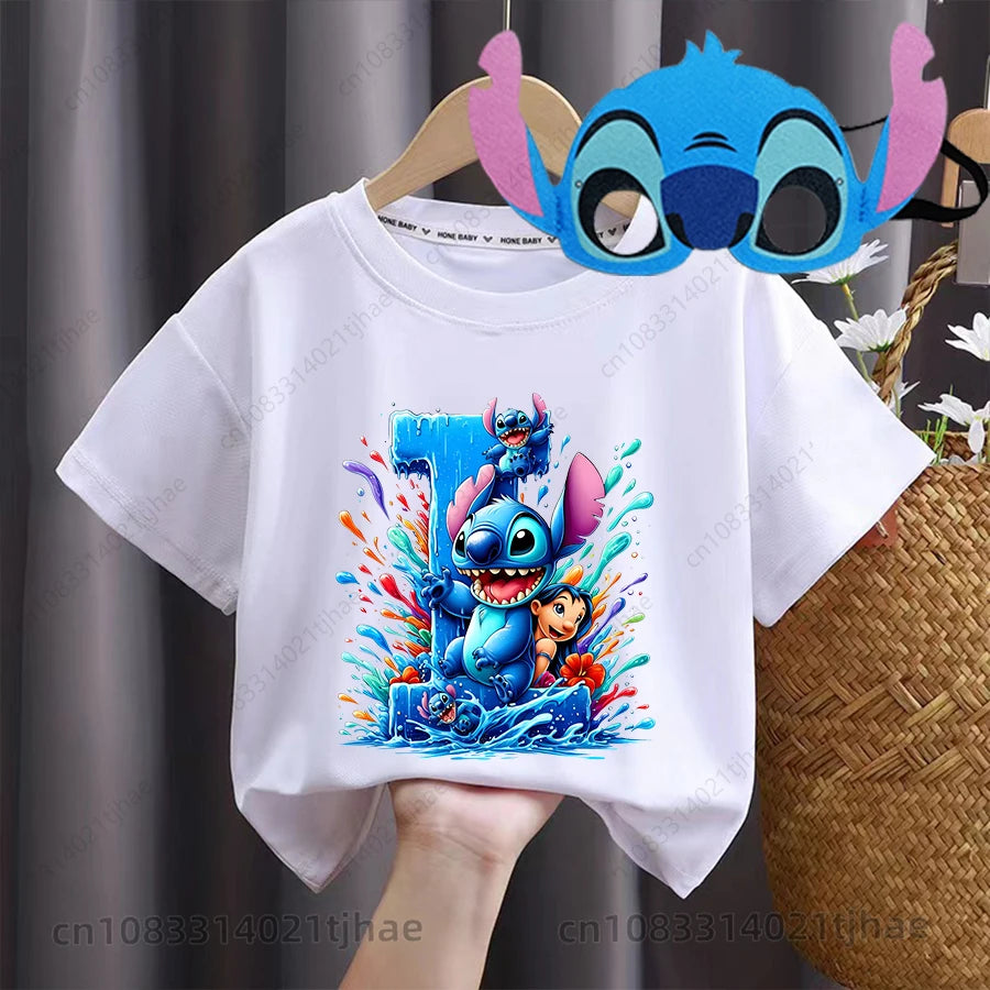 Boys/Girls Disney Lilo Stitch Letters Party T-Shirt