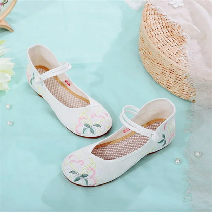 Women Casual Zapatos Vintage Cloth Single Shoes