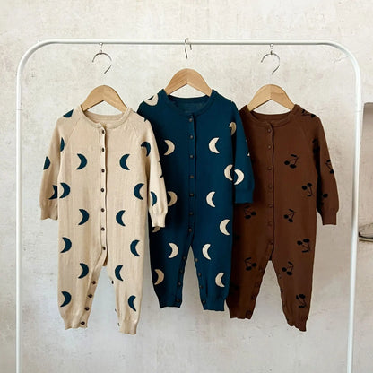 Boy/Girl Pure Cotton Cartoon Crawling Clothes