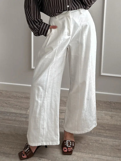 Women Wide Leg Formal Straight Leg Pants