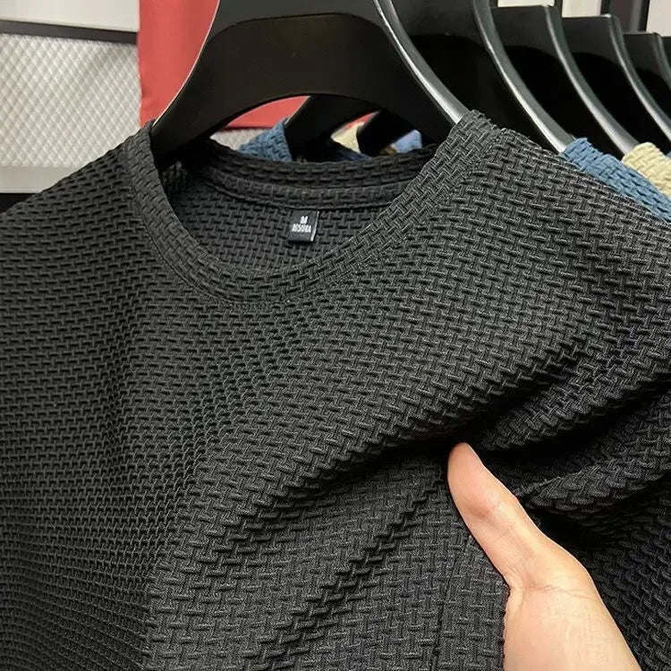 Mens Silk Mesh Breathable Casual Cool Quick-dry