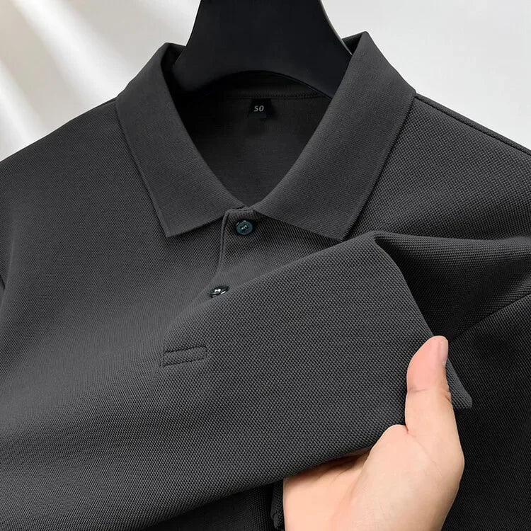 Men Polo Shirt, Leisure Long Sleeve, Breathable