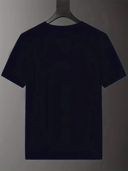 Men's Calvin Pattern Casual Round Neck T shirt