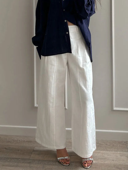 Women Wide Leg Formal Straight Leg Pants