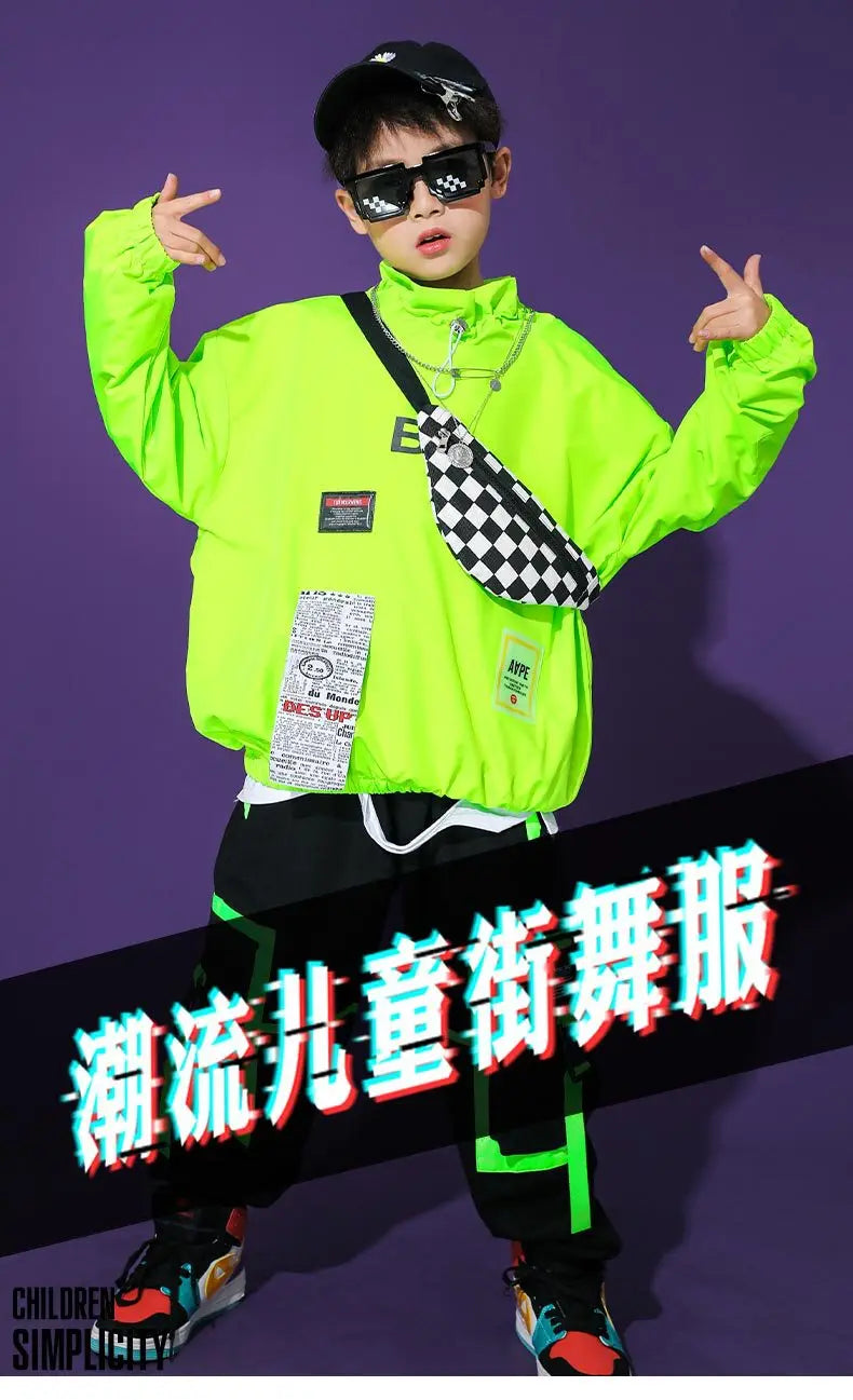 Boys/Girls Hip Hop Jacket Cargo Pants Child Pullover