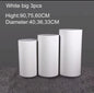 3/5pcs White Cylinder Pedestal Pillars Backdrop
