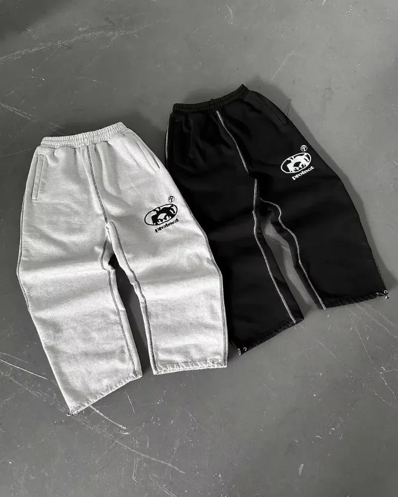Man Long Pants Cargo Streetwear Joggers
