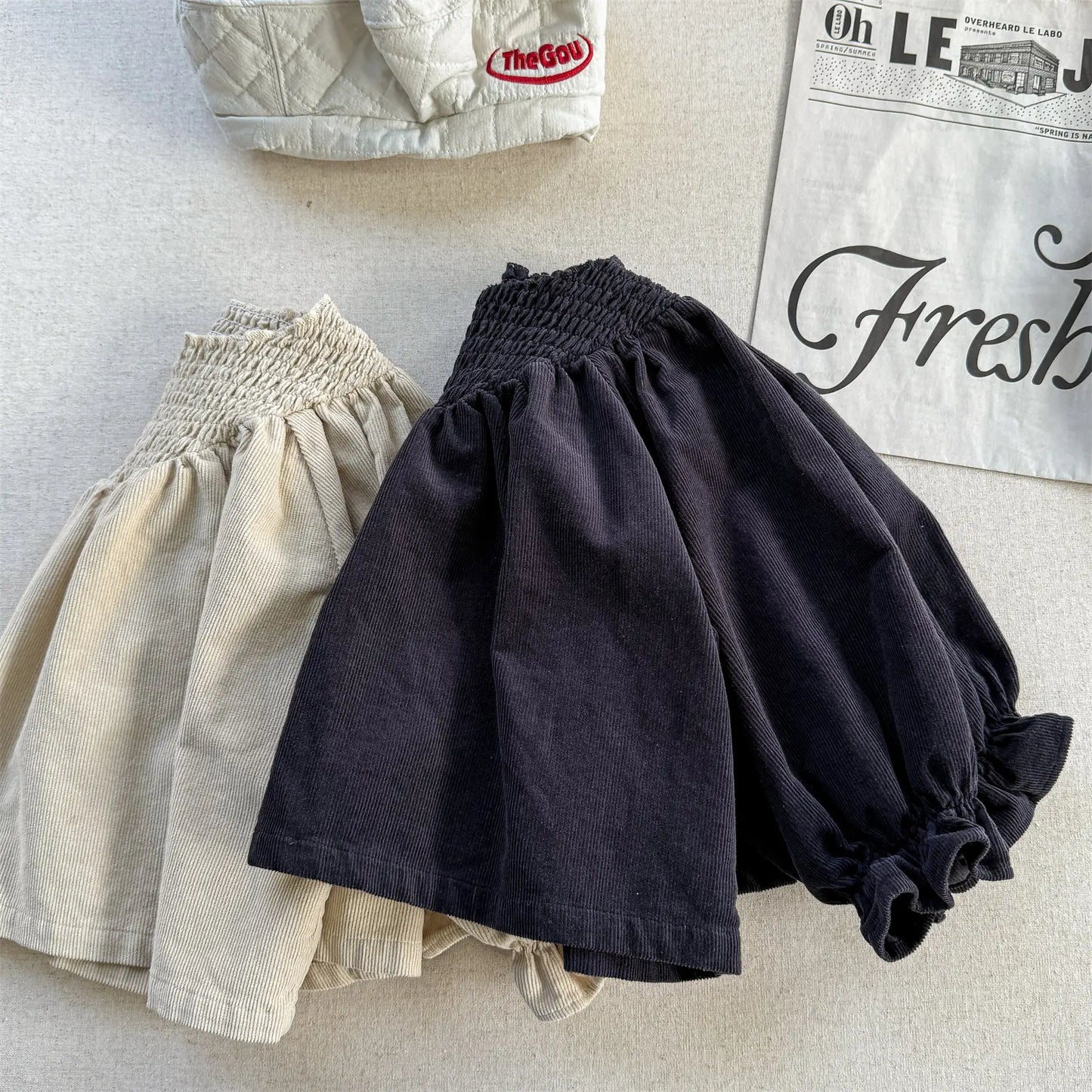 Bat Sleeve Baby Girl's Corduroy Shirt