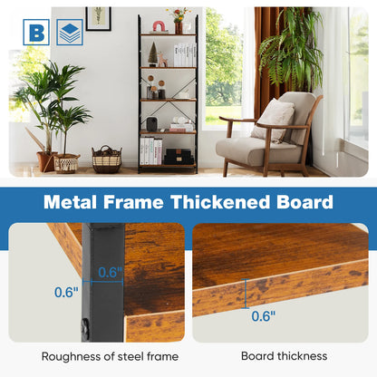 5 Tier Modern Book Case Storage Organizer