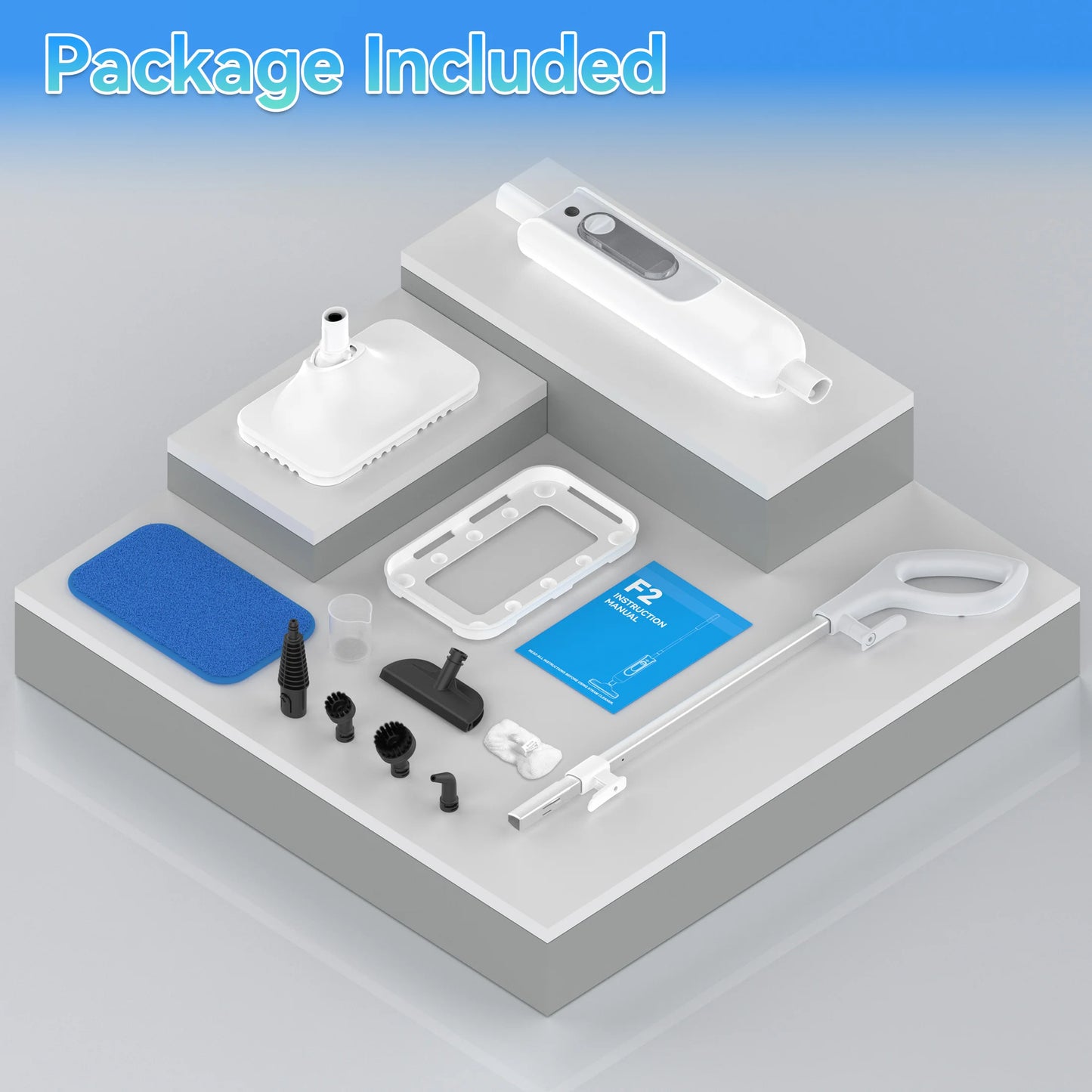 Powerful Mop Scrubbing Steam Cleaner Detachable Floor