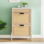 Freestanding Shoe Rack Storage Cabinet With Metal Legs