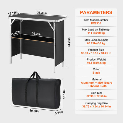 Folding Portable Bar Podium Table