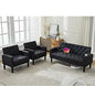 Mid-Century Modern Pink Velvet Loveseat Sofa Set