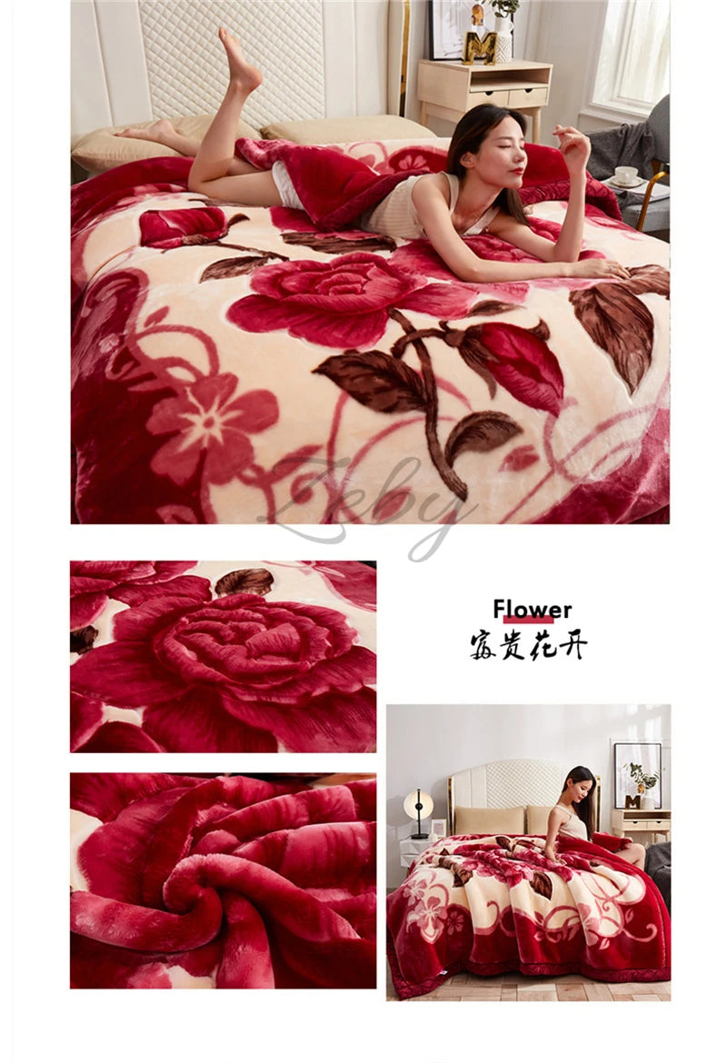 European Style Warm Raschel Blanket Weighted Comforter