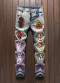 Men's street casual printed  fashionable slim vintage