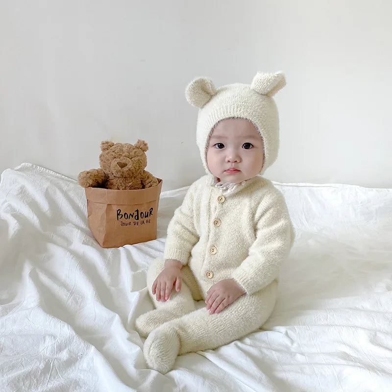 Baby Boy's/Girl's Jumpsuit Mink Velvet Cute Bear