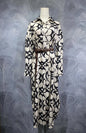 Lapel Cotton Printed Long Sleeved Dress