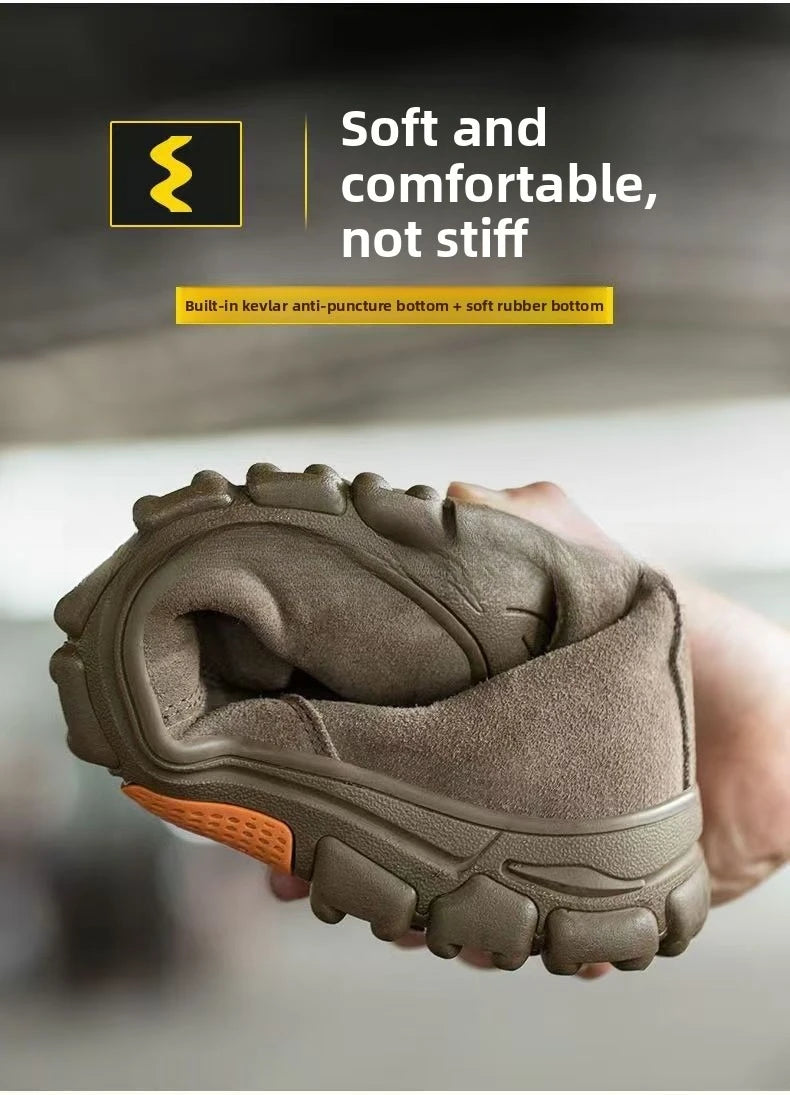Anti Smashing Steel Toe Insulated Shoes, Breathable Suede