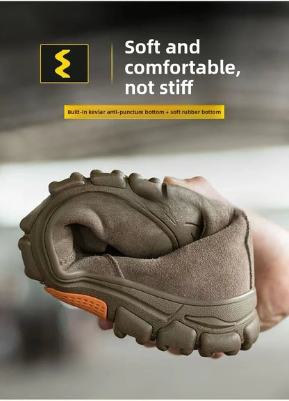 Anti Smashing Steel Toe Insulated Shoes, Breathable Suede