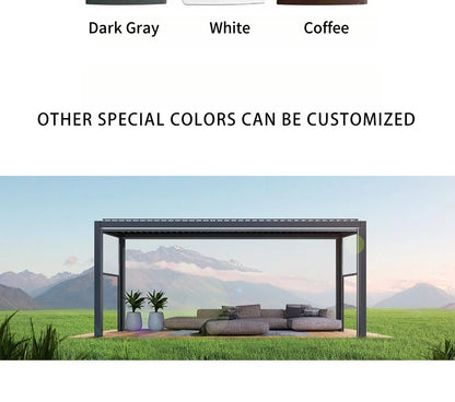 Aluminum Louvered Sunroof Pergola Roof Canopy