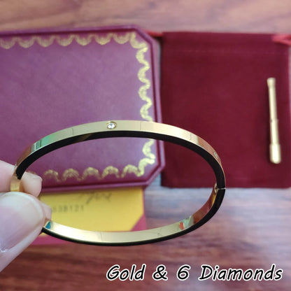 Diamond Cuff Women Bracelet Gold Tone