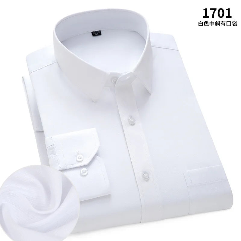Mens Long-sleeved Non-ironing Anti-wrinkle Shirts