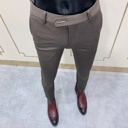 Men Stretch Slim Formal Casual Pants Fashion