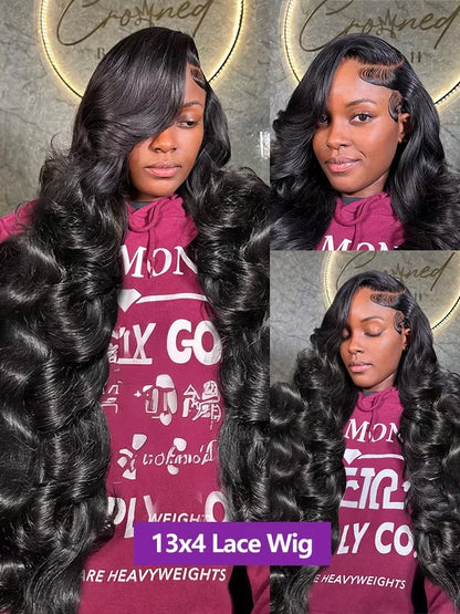 Density Body Wave HD Transparent Lace Frontal Wig