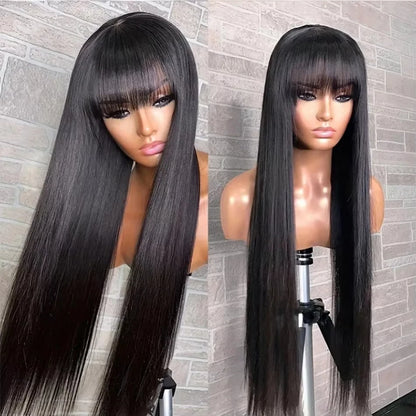 Varlea Short Bob Human Hair Wigs Full Straight