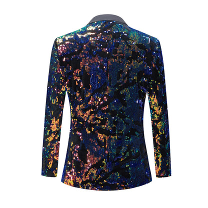 Men's fashion sequined suit jacket formal party