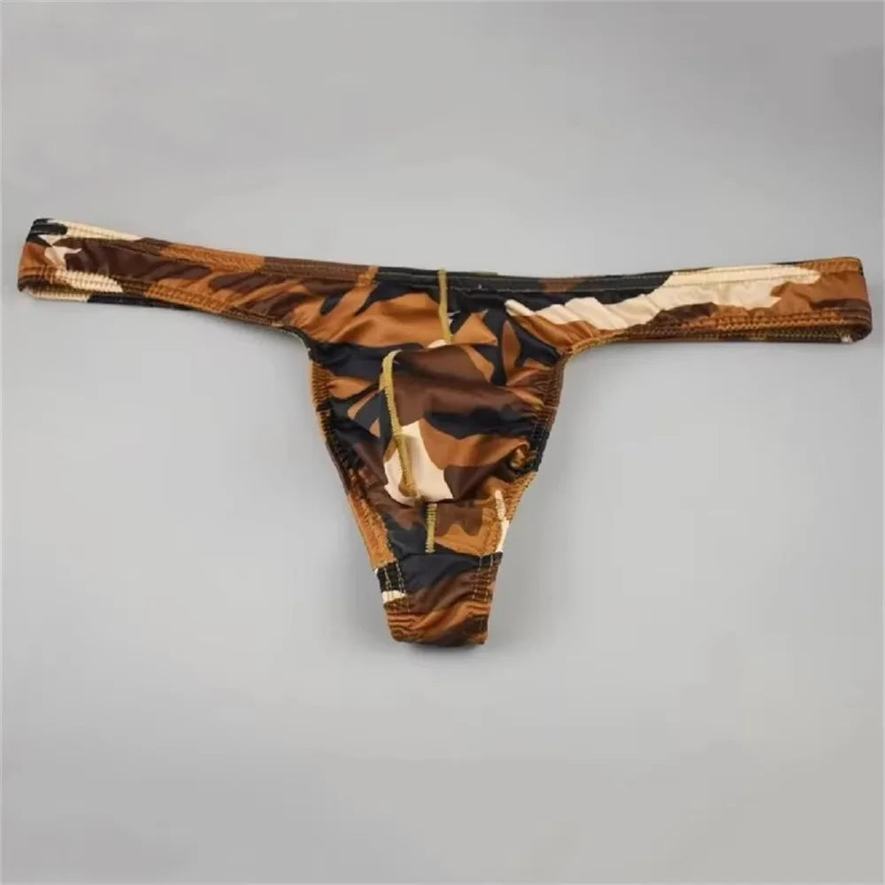 3pcs Sexy Camouflage Men Pouch Thong Plus Size