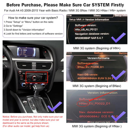 Wireless Carplay for Audi Rear Camera  USB
