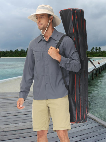 Men's UPF 50+ Casual Long Sleeve Fishing Shirts