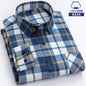 Flannel Plaid Long Sleeve Turn-down Shirts