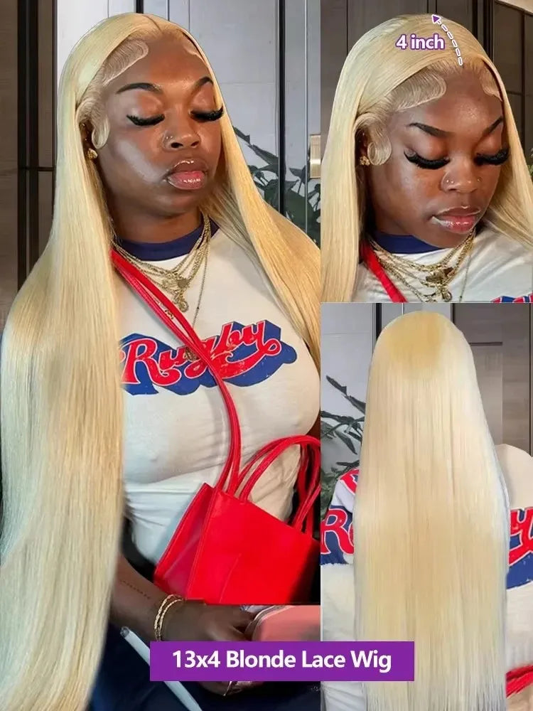 Blonde Density Straight lace front human hair