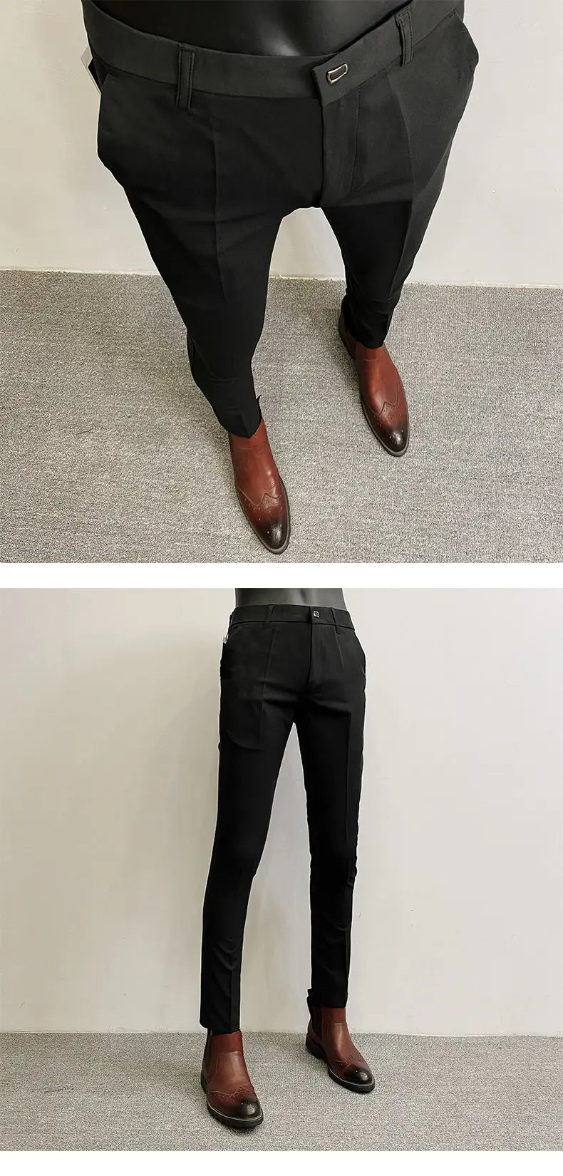 Men Stretch Slim Formal Casual Pants Fashion