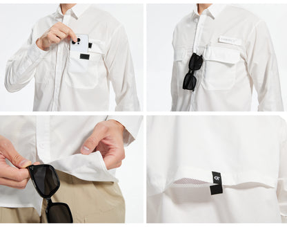 Men's UPF 50+ Casual Long Sleeve Fishing Shirts