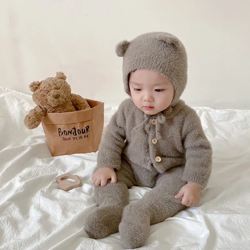 Baby Boy's/Girl's Jumpsuit Mink Velvet Cute Bear