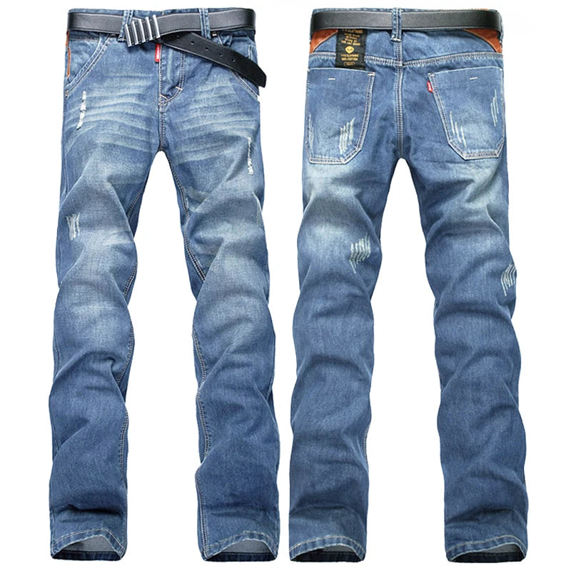 Ripped Plus Size Fashion Jean Retro Washed